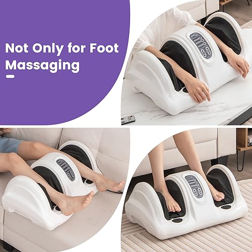 Image of Giantex Shiatsu Foot Massager Machine for Feet, Leg Calf Ankle, Relieve Pain, Spa Gift Deep Kneading Rolling Massage, Electric Shiatsu Feet Massager w /Remote, 4 Modes, White