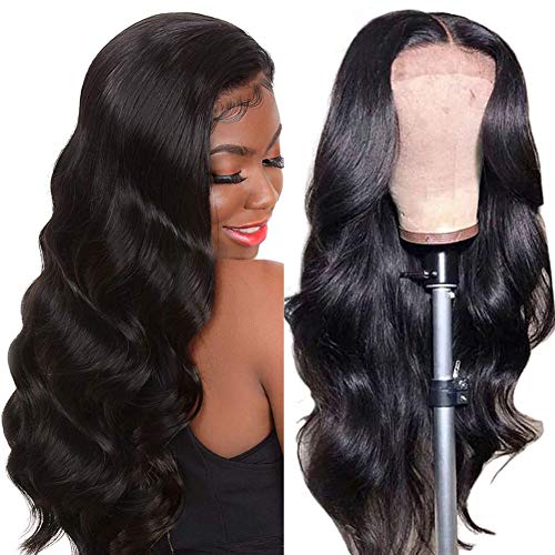 9A Grade Brazilian Water Wave 3 Bundles 100% Unprocessed Virgin Human Hair Weave Extensions (14, 4x4 Body Wave Lace Closure Wigs)