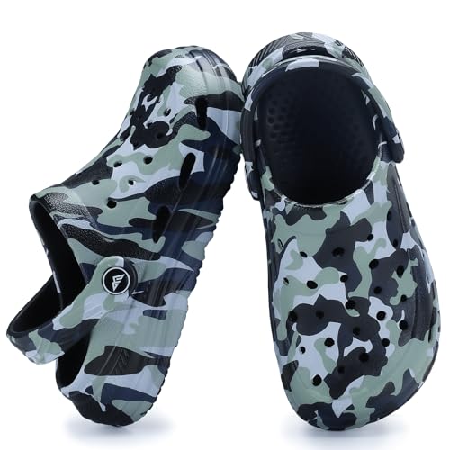 Image of Kids Tie Dye Garden Clogs for Boys Girls | Lightweight Slip-On Water Shoes with Arch Support