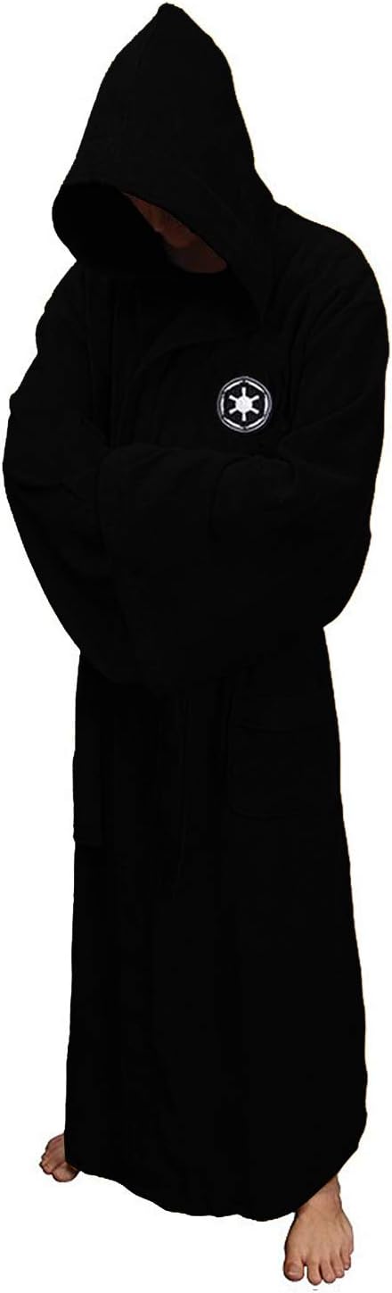MesodynAdult/Kids Robe Halloween Cosplay Bathrobe (Adult Size, Black Jedi)