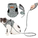 FACILE À PORTER ET À RÉGLER: Livré avec un gilet de harnais pour chat et une laisse assortie, une poignée rembourrée, un gilet de fermeture autocollant magique de 38 mm, une boucle en plastique durable pour une libération rapide. Ce harnais suspendu pour chat et chien est facile à porter et entièrement réglable avec des sangles.