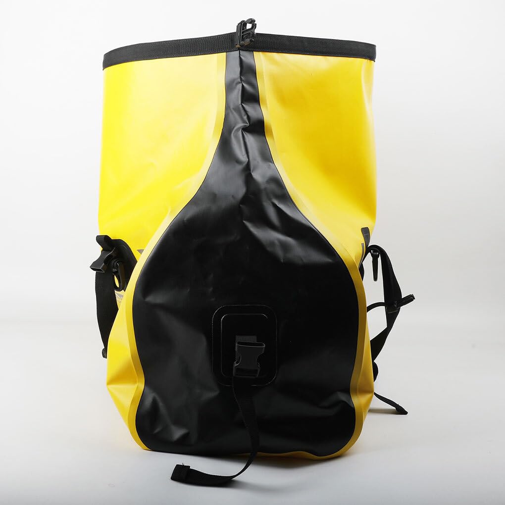 Bolsa de Asiento Trasero para Ciclismo de Larga Distancia Solución de Almacenamiento espaciosa y Elegante para Ciclistas PVC con Accesorio, Amarillo, 50L