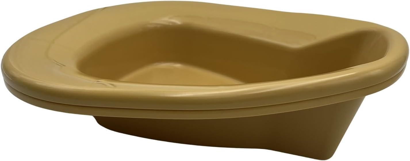 2 Pack Heavy Duty Portable Deluxe Stackable Contour Bedpan, Gold