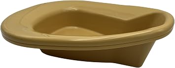 2 Pack Heavy Duty Portable Deluxe Stackable Contour Bedpan, Gold