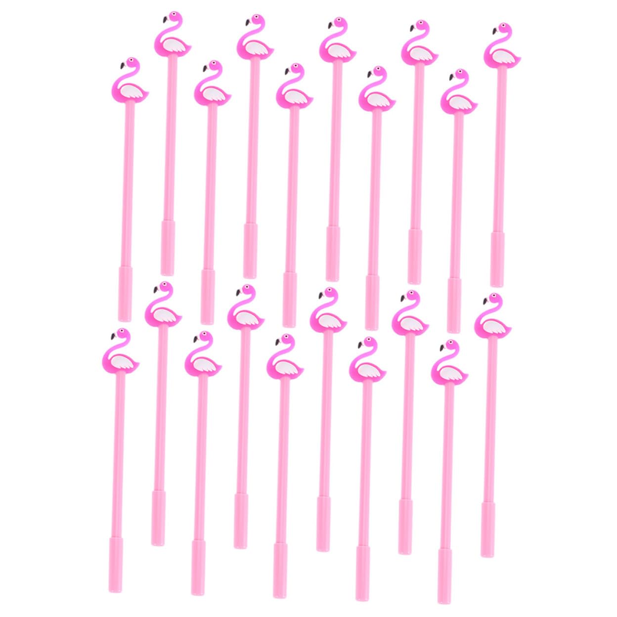 80 Pièces Lot de Stylos Gel Flamant pour Étudiants Pointe Fine Design Cartoon Écriture Scolaire Léger pour Filles et Garçons