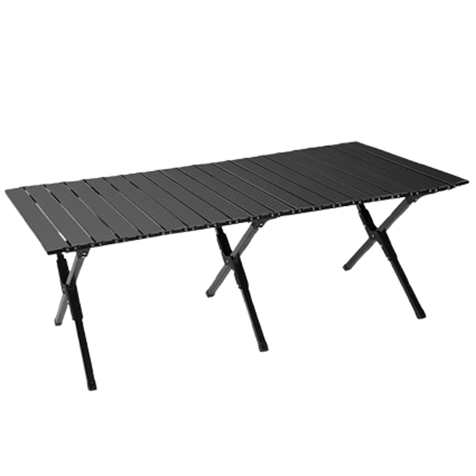 Table de pique-nique robuste en aluminium effet bois pliable pour manger stable dehors