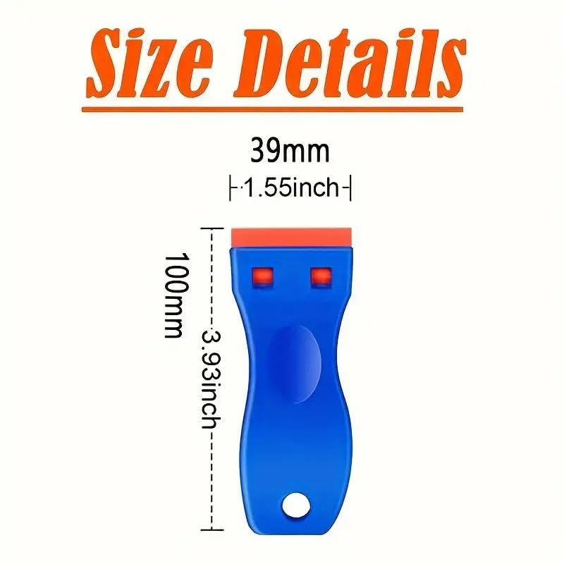 11pcs Remove Label Decal Tool Set with 1 Razor Blade Scraper and 10 Blades, Plastic Label Removal Tool for Removing Labels Stickers Decals Taping on Glass Windows