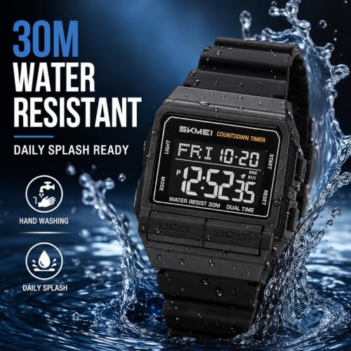 Image of MASTOP Retro Digital Watch for Men Vintage with Multi-Function & Stylish Design for Daily & Outdoor Use