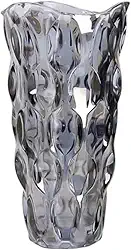 Vaso de vidro grosso primeira linha flores, decoração, sala (Grafite)