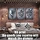 Gerahmte Wandkunst für Schlafzimmer, 3D-Metall-Effekt, Liebesherz, Paar, Wandkunst, Dekor für Wohnzimmer, 3 Stück, modern, abstrakt, grau, schwarz und weiß, Leinwanddrucke, Poster, Bilder, Gemälde für