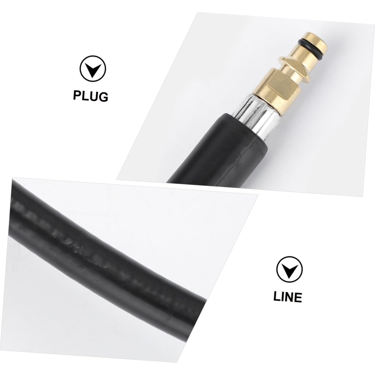 HEMOTON Tuyau en Caoutchouc Raccord Femelle pour Nettoyeur Haute Pression 15m Résistant aux Plis Couleur Aléatoire pour Nettoyage Voiture et Machine à Laver