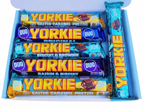 Retro Yorkie Chocolate Mini Hamper | 90s Classics | Original Biscuit & Brownie Raisin & Biscuit Pretzel | Gift For Dads Parents or Grandparents | By Intergalactic Sweets