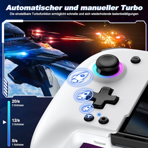 Controlador de conmutación programable con giroscopio de 6 ejes y Turbo para Switch 2