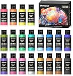 Shuttle Art Color Change Acrylic Paint, 20 Chameleon Colors Acrylic Paint, 60ml/2oz Bottles, Iridescent Paint for Artists, Beginners, Kids Painting & Crafting on Canvas, Rocks, Wood, Fabric, Ceramic