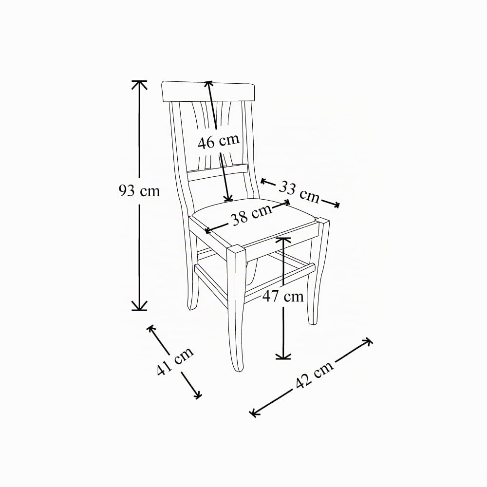 Liberoshopping Sedie Cucina in Legno faggio massello tre fasce Stile Classico LAURA Set da 2 Pezzi (Ciliegio seduta imbottita)