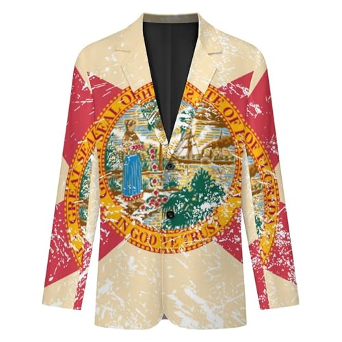 Florida State Flag Mens Blazer Suit Jacket Lightweight Slim Fit Casual Coat4