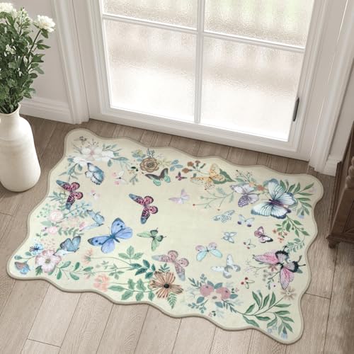 Tapete Decorativo Beige Butterfly 2x3 Pies Rugalia