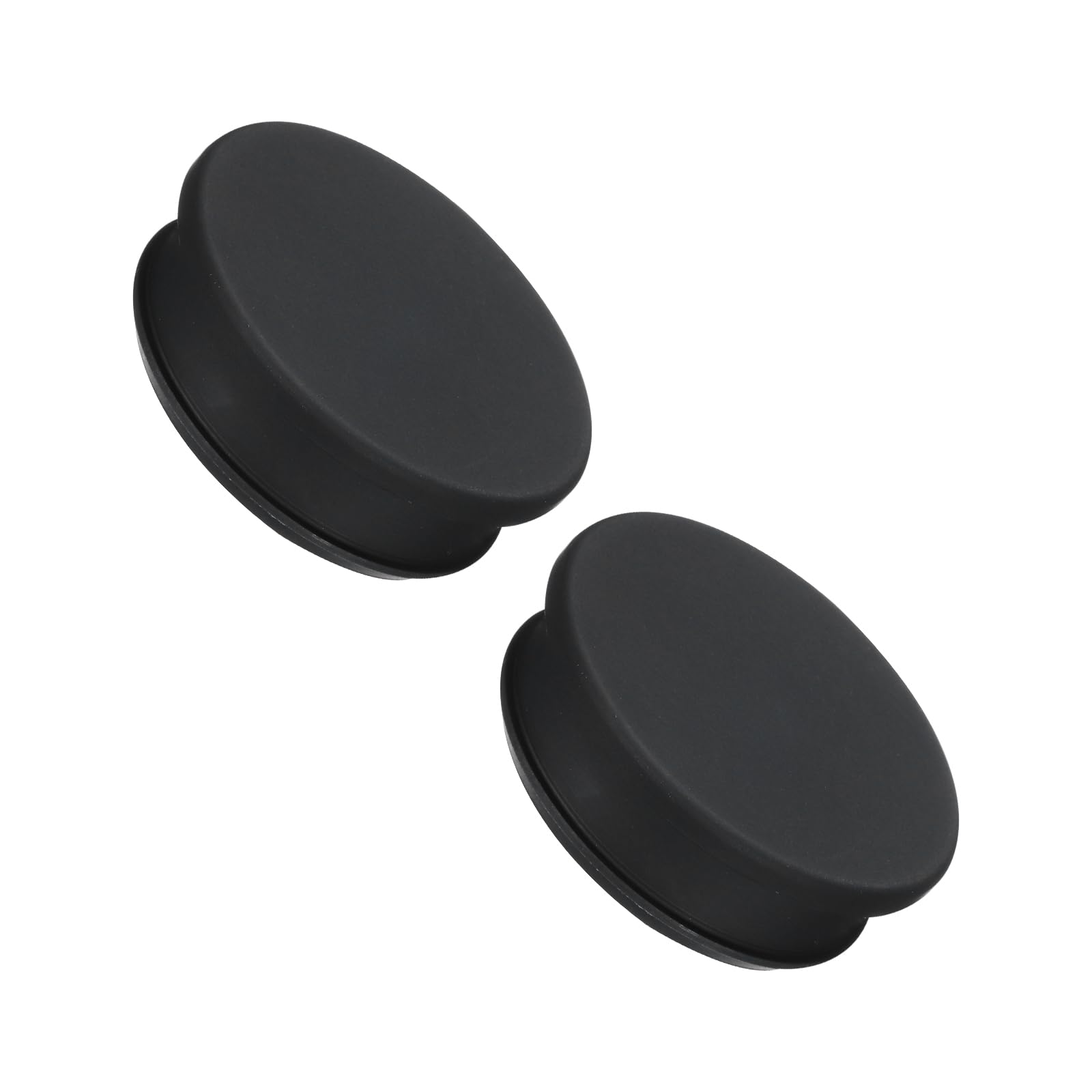 Silicone Snap-in Locking Hole Plugs Rubber Panel Seal Cover Flat Type Round Panel for Waterproof Sealing Plugs 46.6mm/1.83" Diameter Black, Pack of 2