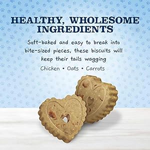   Blue-Buffalo-Baby-BLUE-Soft-Biscuits-with-DHA-Natural-Dog-Treats-for-Puppies-Great-for-Training-with-Chicken-Carrots-8-oz-Bag