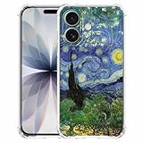 AOSSXIN Van Gogh Paintings Case for iPhone 17,Famous Artworks Collage,Trendy Soft TPU Bumper Phone Cover,ip17