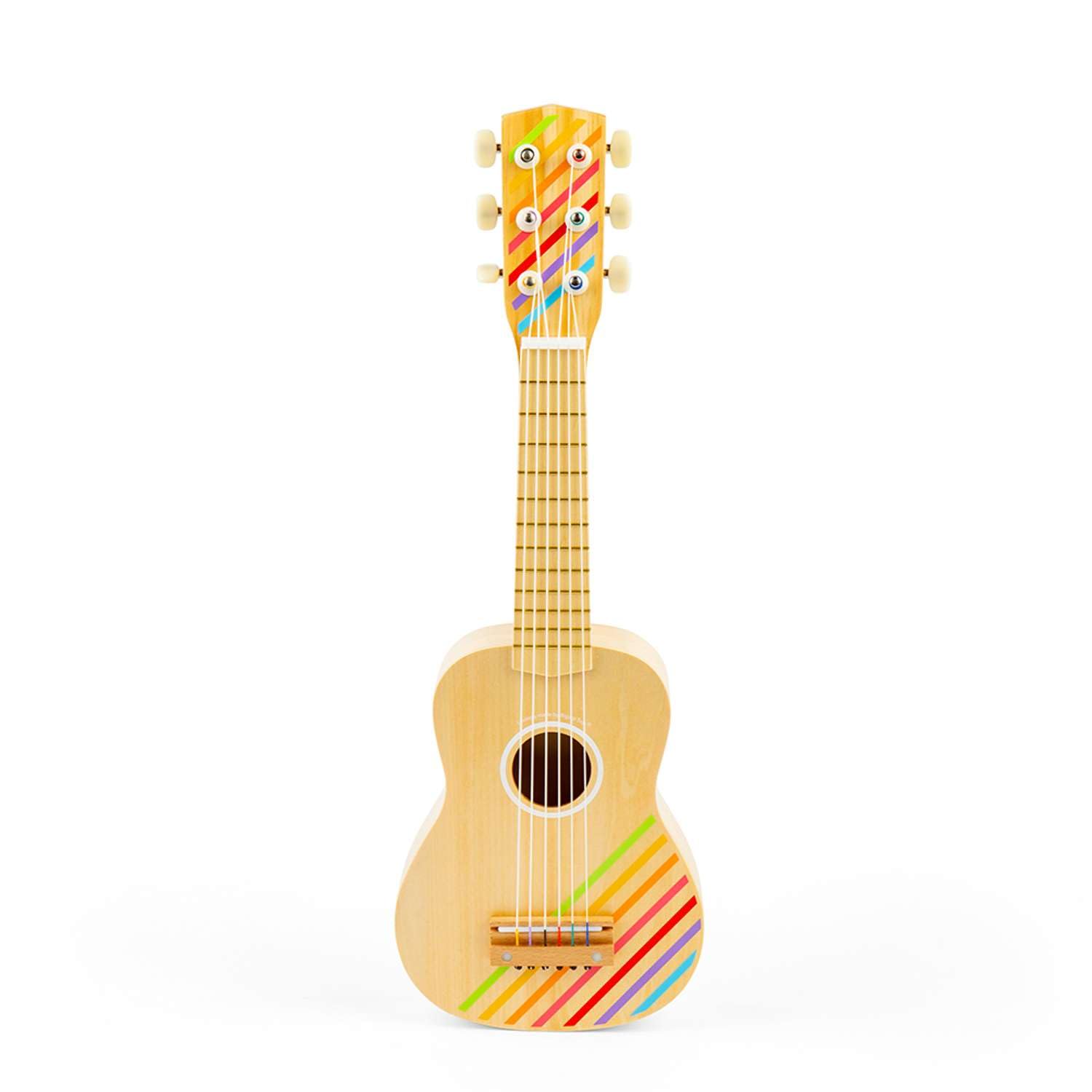 Bigjigs Toys, Guitarra de madera para niños, instrumentos musicales, juguetes de madera, guitarra para bebé, instrumentos musicales para niños pequeños, ukelele para niños, instrumento musical para