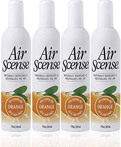 Citra Solv Air Scense Essential Oil Air Freshener, Non-Aerosol, 7 Ounce, 4 Pack (Orange)