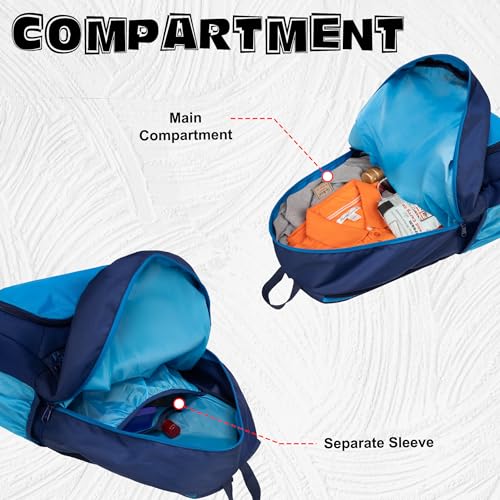 Image of WHACKK Strike Black Soccer Football Basketball Volleyball Kitbag Backpack Soccer Ball (Navy Blue)