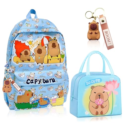 Sac à dos Capybara pour écolière solution contre le désordre des fournitures