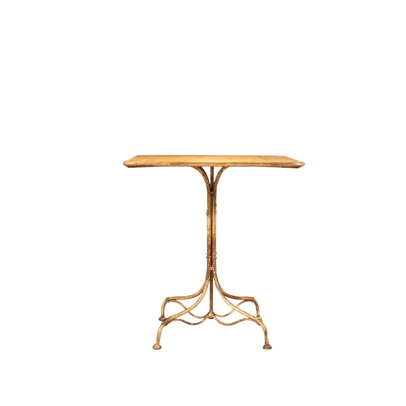 Biscottini - Tavolo da balcone e Giardino 70x70x76 cm - Tavolo da Esterno in Ferro Battuto - Tavolo da Giardino quadrato - Tavolino da balcone anticato