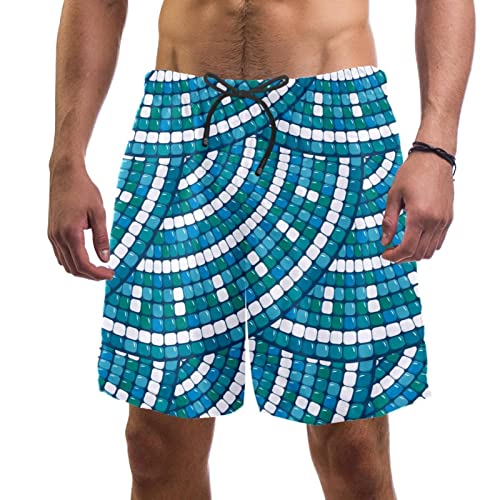Short de plage homme maillot de bain texture marbre couleur mer séchage rapide
