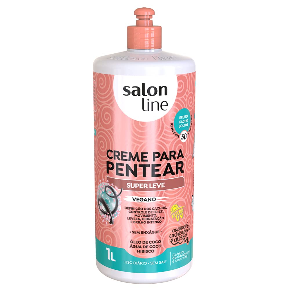 Linha Tratamento (Creme Para Pentear) - Super Leve 1000 Ml - (Salon Line - Treatment (Combing Cream) Collection - Super Light Net 36.67 Oz)