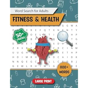Fitness and Health Word Search Paperback – Large Print, February 7, 2025