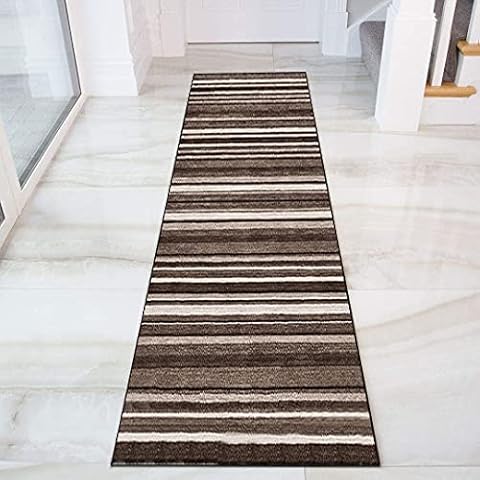 GJIF Runner Rug for Hallway, Geometry Carpet Non-slip Bedroom Floor Modern Design for Corridor/ Kitchen/ Stairs, Width 60cm / 70cm/ 80cm / 90cm/ 100cm / 120cm(Size:80x100cm) Cover