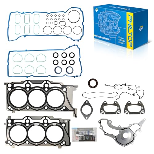 Image of PHILTOP HS26541PT, HS54880 Head Gasket Set Fit for 2011-2020 Grand Caravan, 2012-2017 Wrangler, 2011-2015 Grand Cherokee, Cylinder Head Gasket Kits with Bolts
