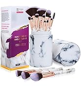 Makeup Brushes DUAIU 16Pcs Professional Premium Synthetic Marble Make Up Brushes Foundation Brush...