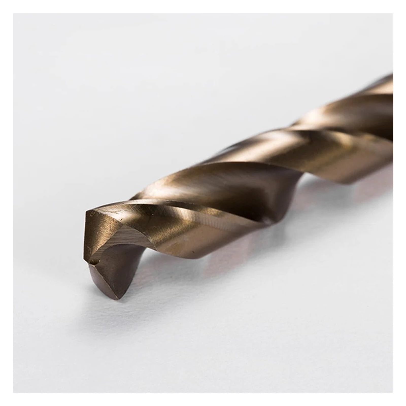 Broca helicoidal de acero de alta velocidad Industrial de cobalto M35, broca de perforación de 8mm a 20mm para acero inoxidable y Metal duro, 1 pieza(15.5mm)