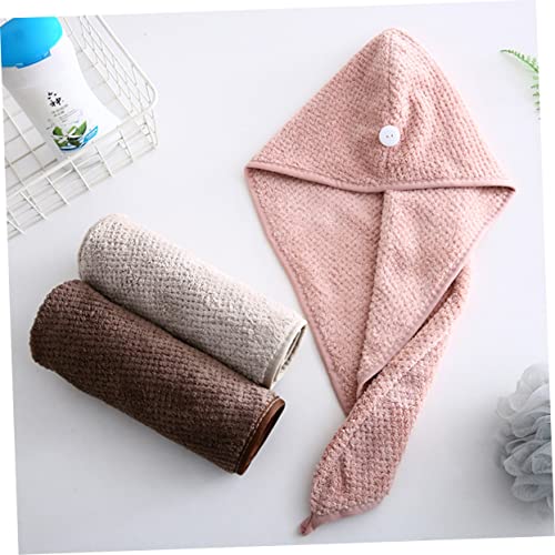 Cabilock Toalha De Microfibra Para Cabelo 6 Peças Secagem Rápida Toalha De Cabelo Turbante Acessório