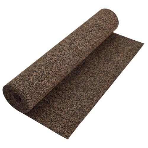 Rouleau de liège et caoutchouc 1000x100 cm brun pour bureau et maison