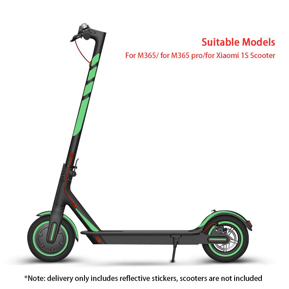 MOVKZACV Adhesivo reflectante para scooter eléctrico, impermeable, advertencia de seguridad, para Xiaomi Mijia M365