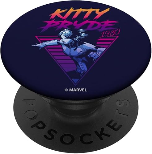 Marvel X-Men Kitty Pryde Retro Neon Triangle PopSockets PopGrip Agarre intercambiable para teléfonos y tabletas Marvel X-Men Kitty Pryde Retro Neon Triangle PopSockets PopGrip Agarre intercambiable para teléfonos y tabletas