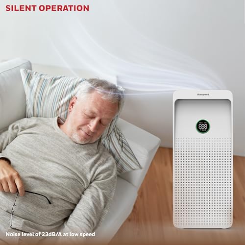 Image of Honeywell Air Purifier For Home,4 Stage Filtration,Covers 1085sq.ft,PM 2.5 Level Display,with WIFI & ALEXA,H13 HEPA & Activated Carbon Filter,Removes 99.99% Pollutants,Micro Allergens-Air Touch U1