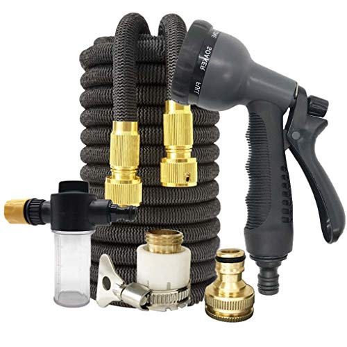 Release Tuinslang Pijp Uitbreidbaar Flexibele Verlengbare Waterslang Tuinslang Magische Tuinslang Voor Car Wash Stretch (Color : With foam pot, Size : 50FT-15M Extended) - Image 3