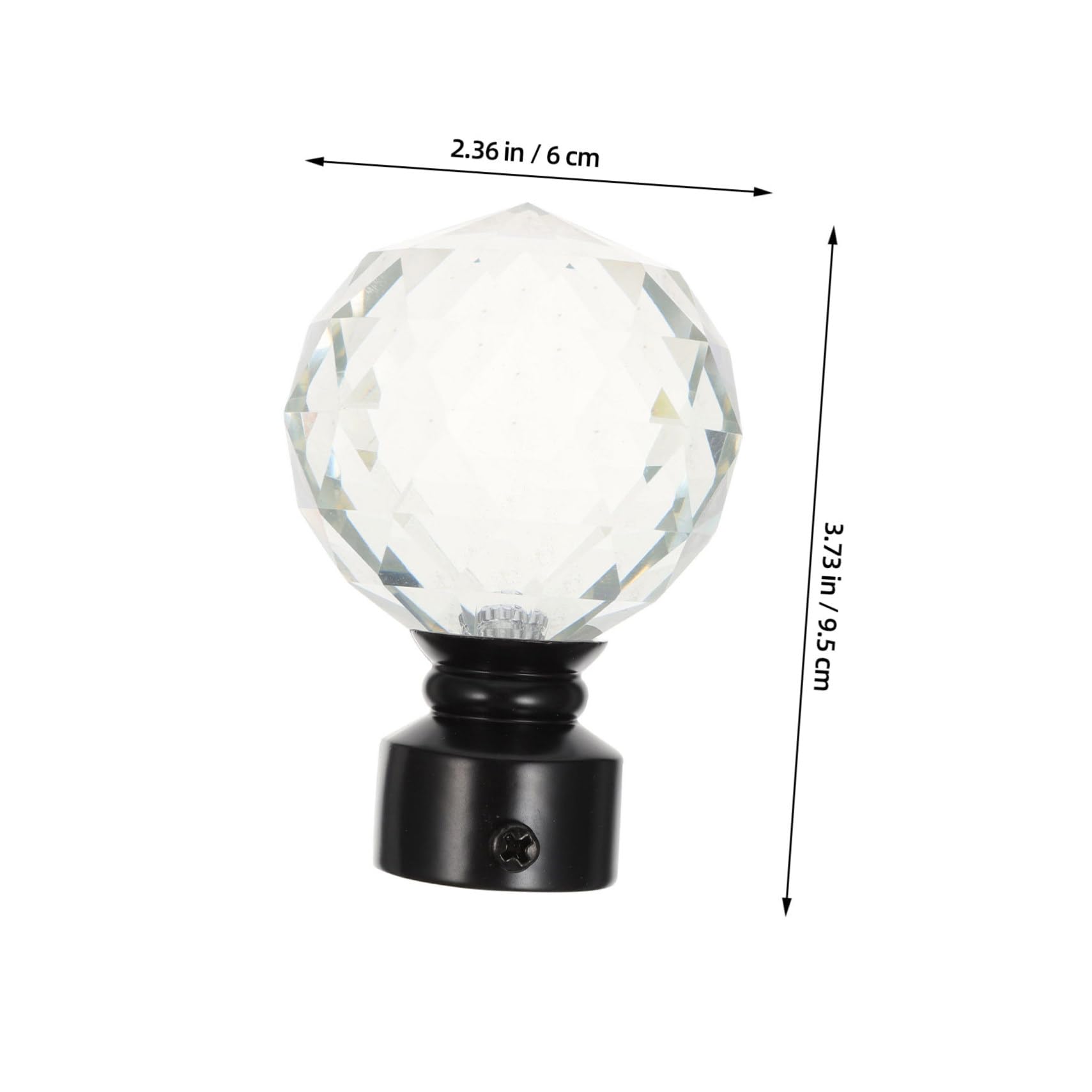 Toyvian Lot de 2 Embouts pour Tringle à Rideaux Noirs en Fer, Accessoires Décoratifs pour Tringles de Fenêtre, Finition Élégante pour Chambre et Salon