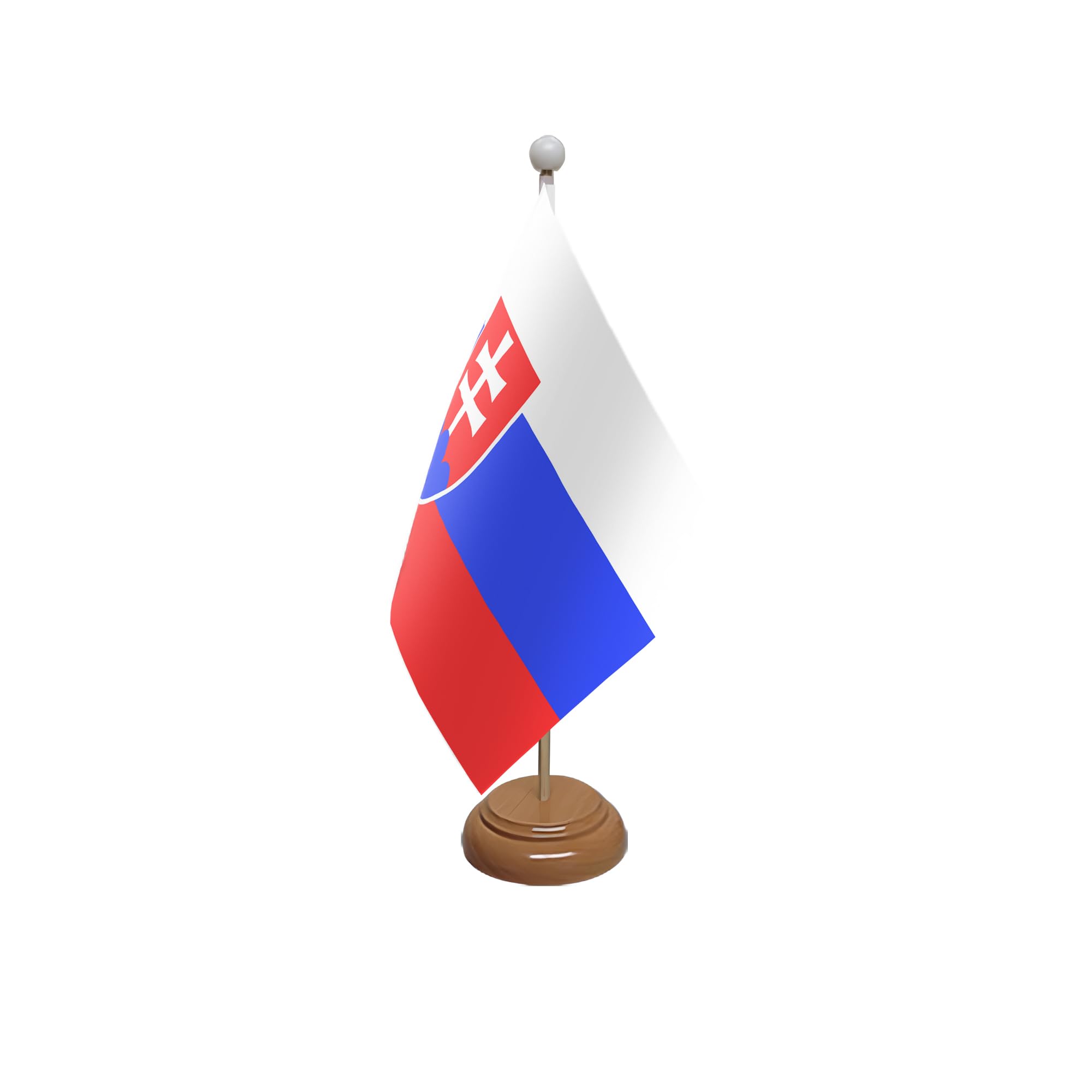 Flagtex Slovakia Wooden Table Flag With Wooden Base