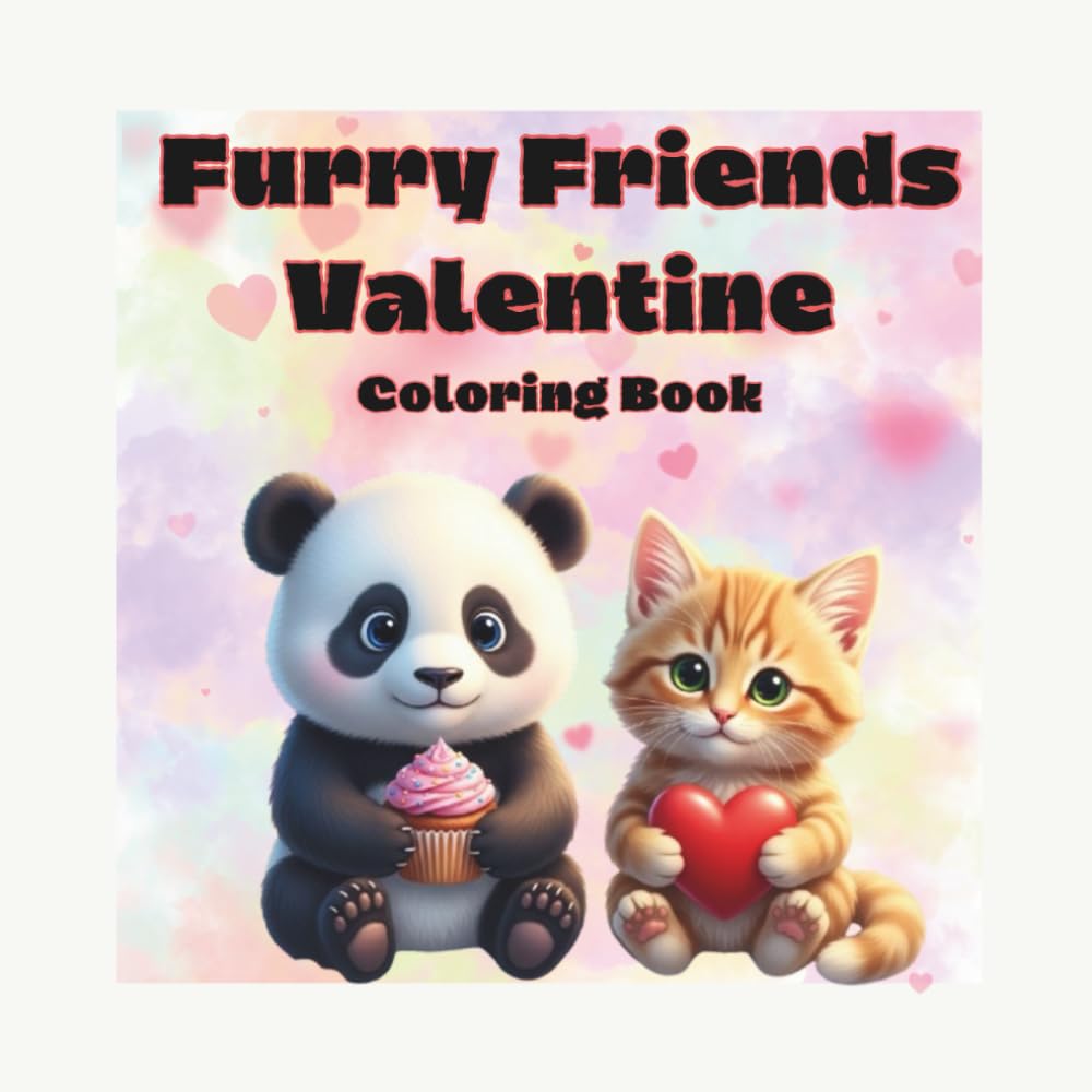 Furry Friends Valentine's Coloring Book