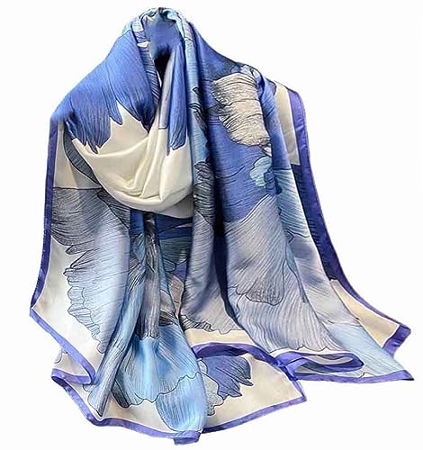 Pokeedioty Scarfs for Women Lightweight Head Scarf Fashion Scarves Elegant Floral Pattern Sunscreen Shawls and Wraps