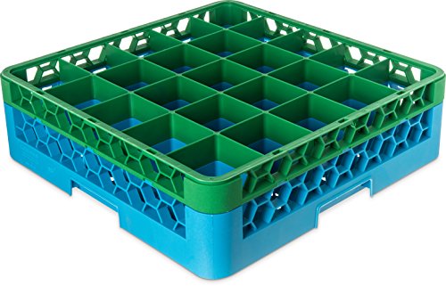 CFS RG25-1C413 OptiClean 25 Compartment Glass Rack with 1 Extender, 5.56
