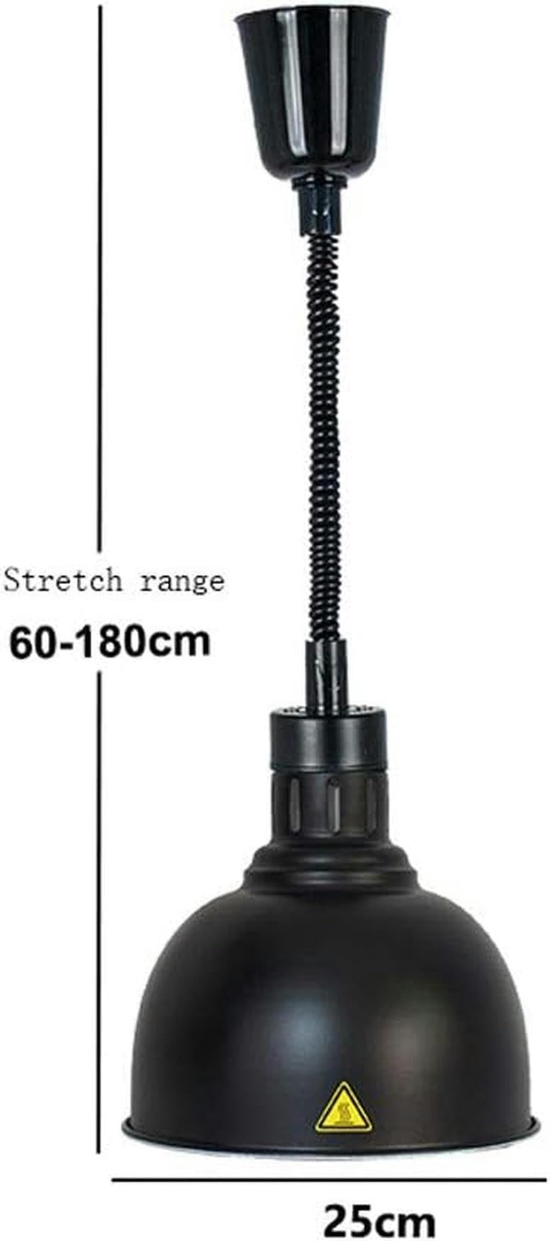 Lampada per scaldavivande, Commerciale Retrattile Lampada di Calore Alimentare Buffet Forniture Attrezzatura da Ristorante, 3 Pezzi, Nero