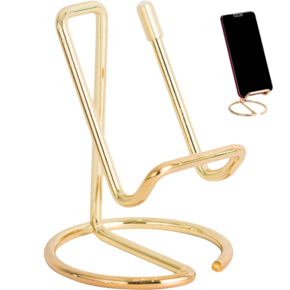 Ericetion Gold Phone Stand Phone Holder Tablet Mobile Phone Support Holder Cellphone Stand Rack Office Desktop Bracket Shelf