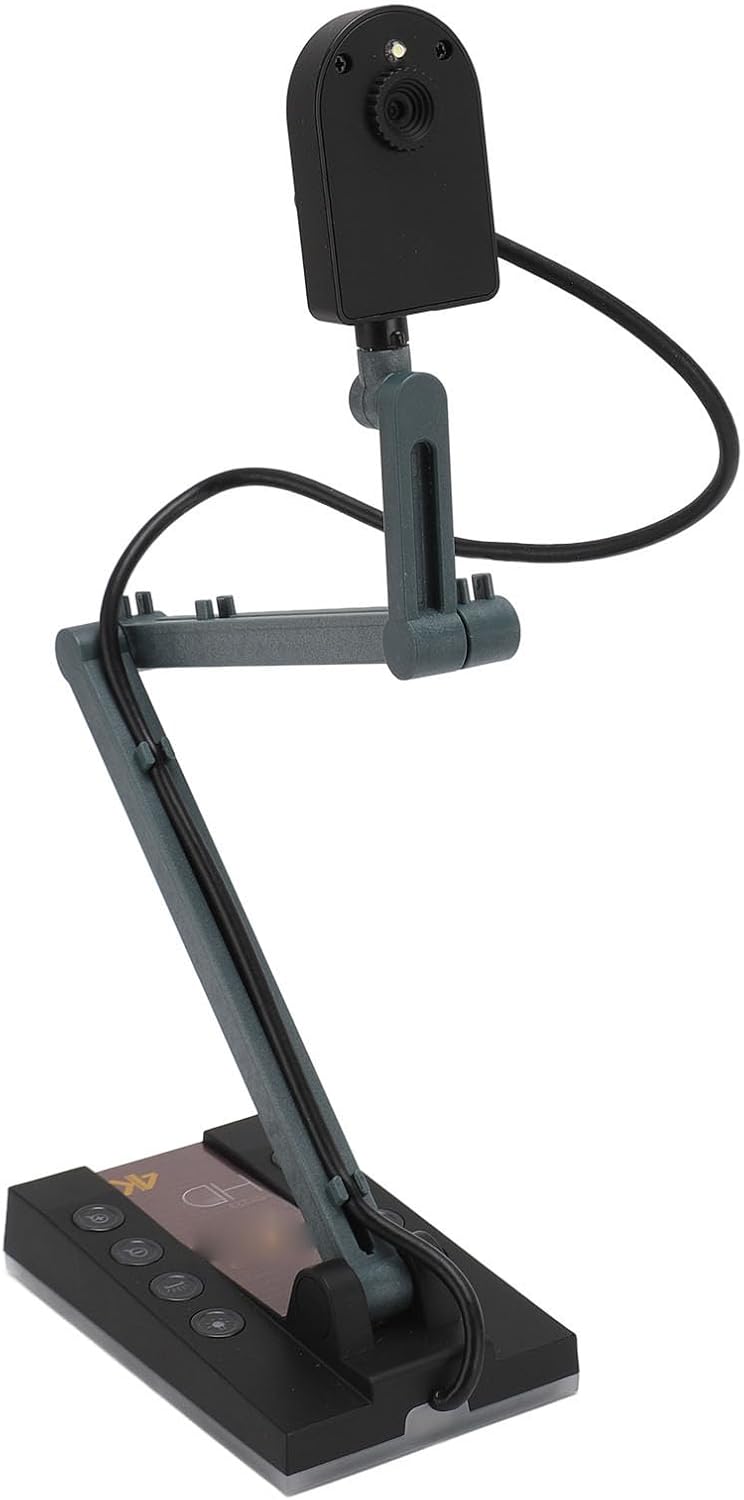 FILFEEL 4K USB Document Camera with LED Light for Enhanced Multimedia Support, Foldable Design, 128G Memory Card, Streaming